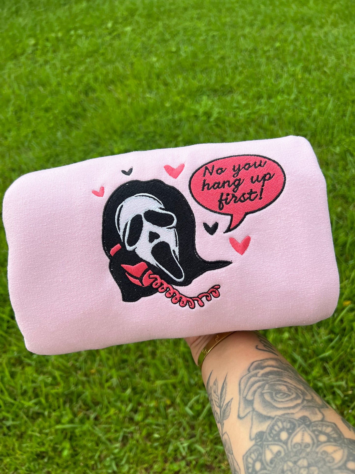 Scream Embroidered Crew