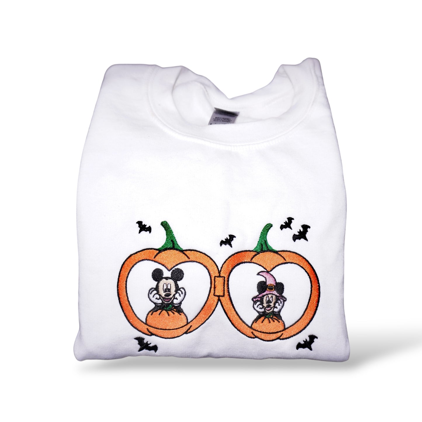 Pumpkin mouse Embroidered Crew