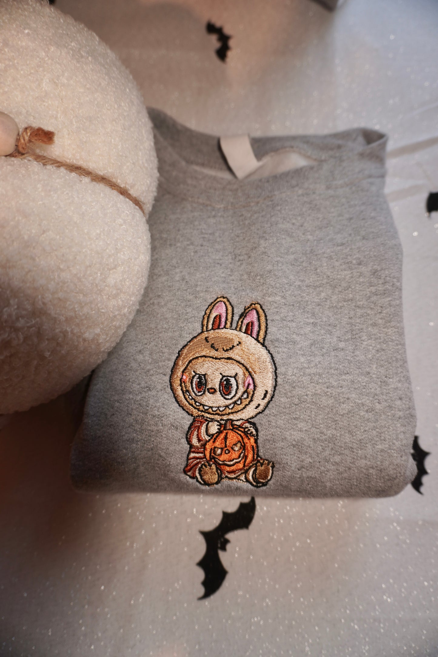 Labubu Spooky Embroidered Crew