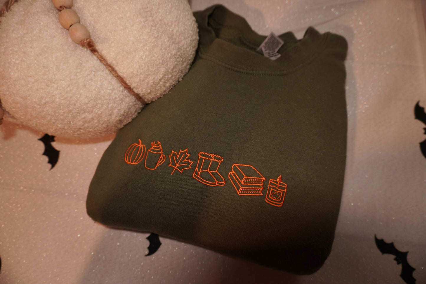 Fall Embroidered Crew