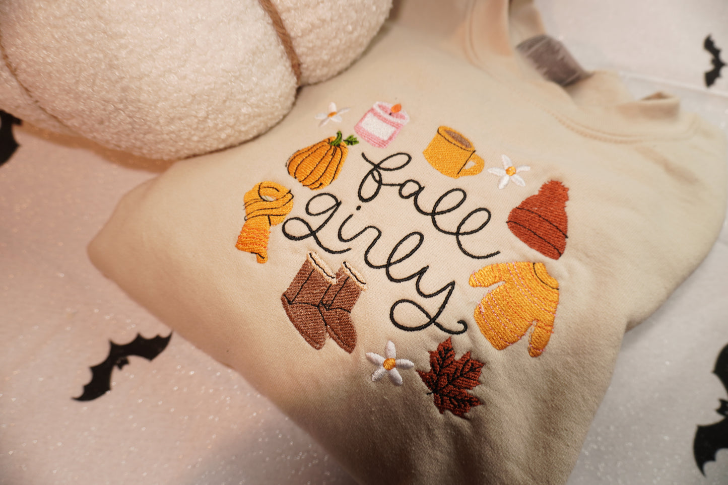 Fall Embroidered Crew