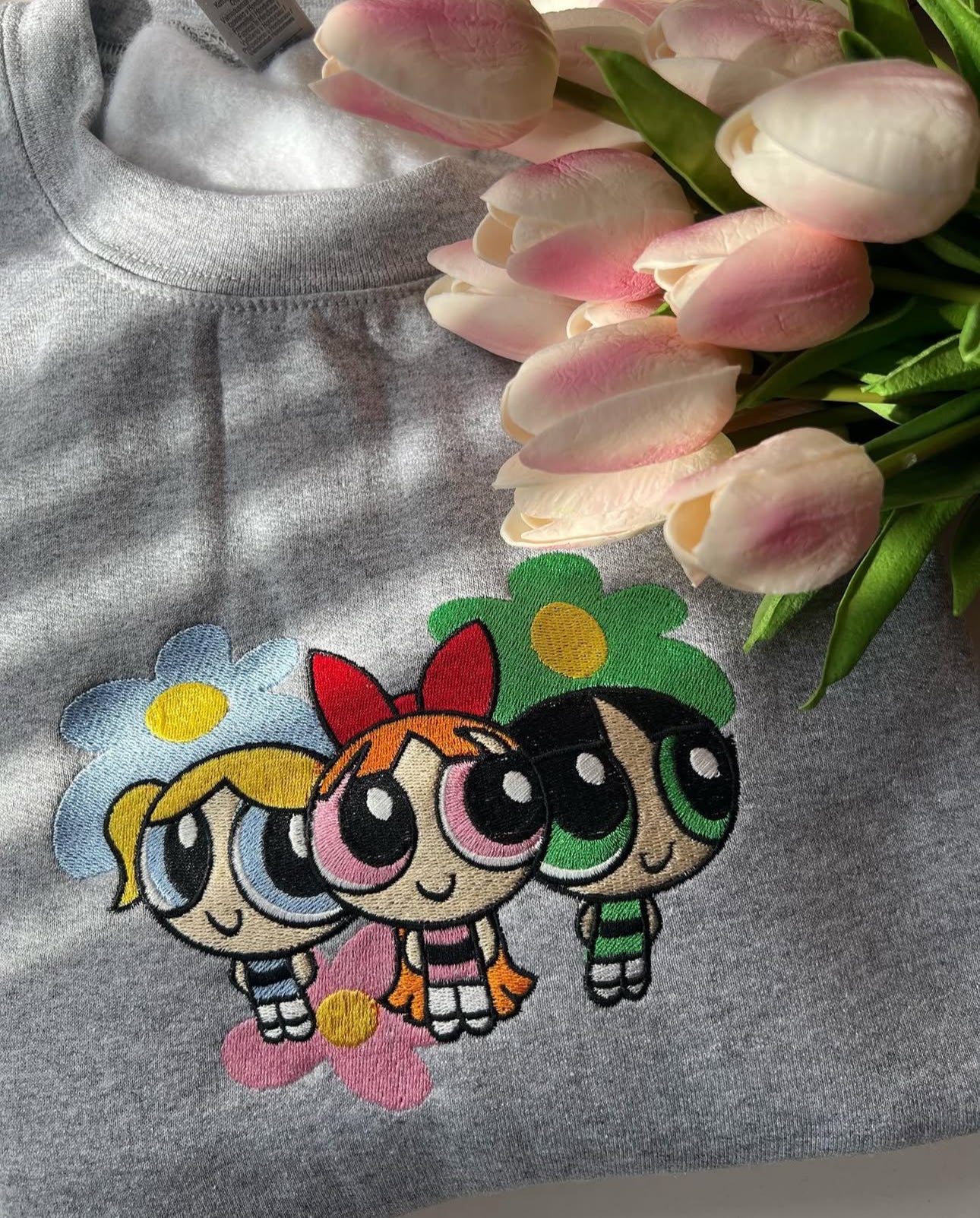 Powerpuff girls Embroidered Crew