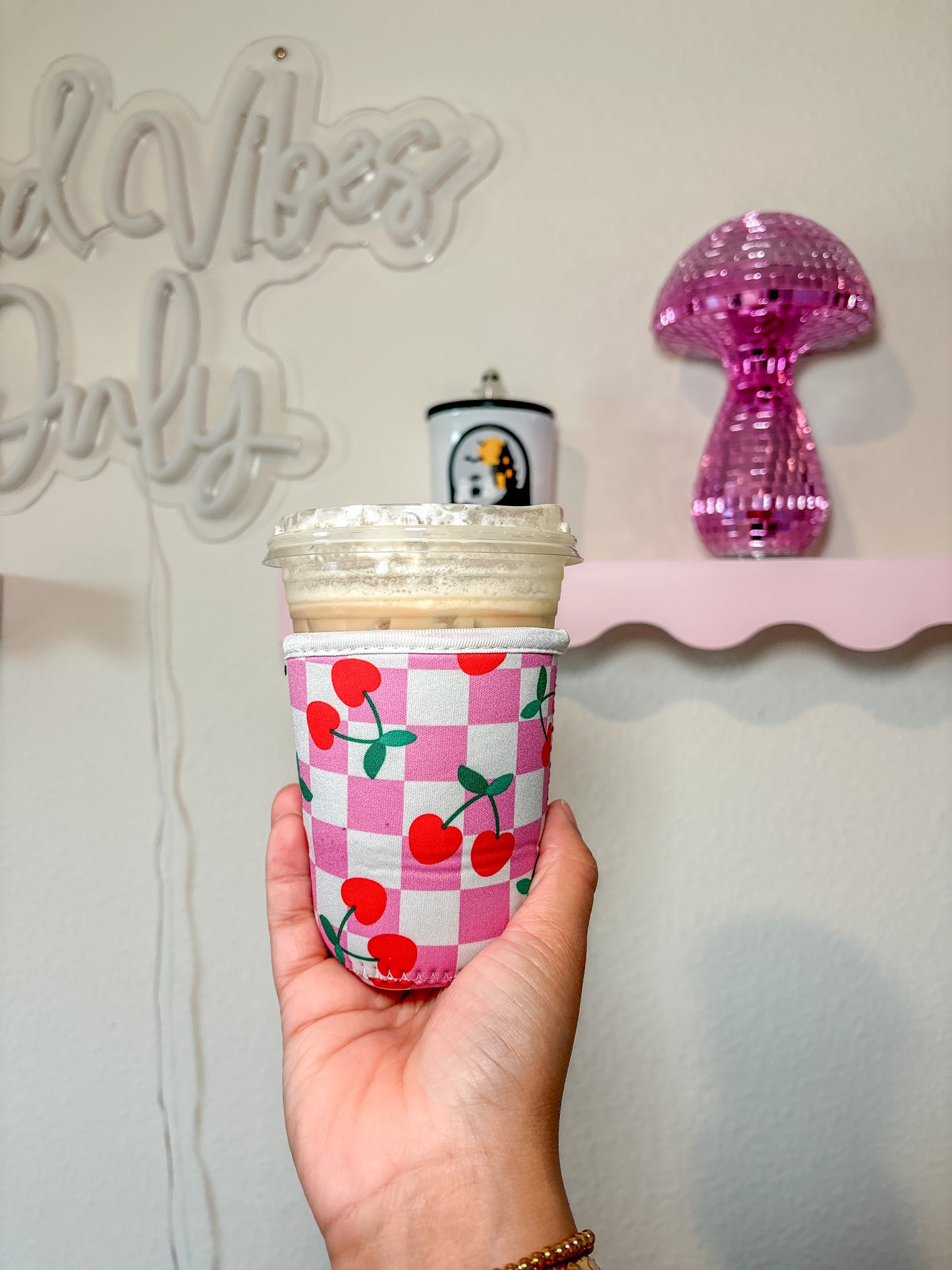 Cherry checkers Coffee Cozies
