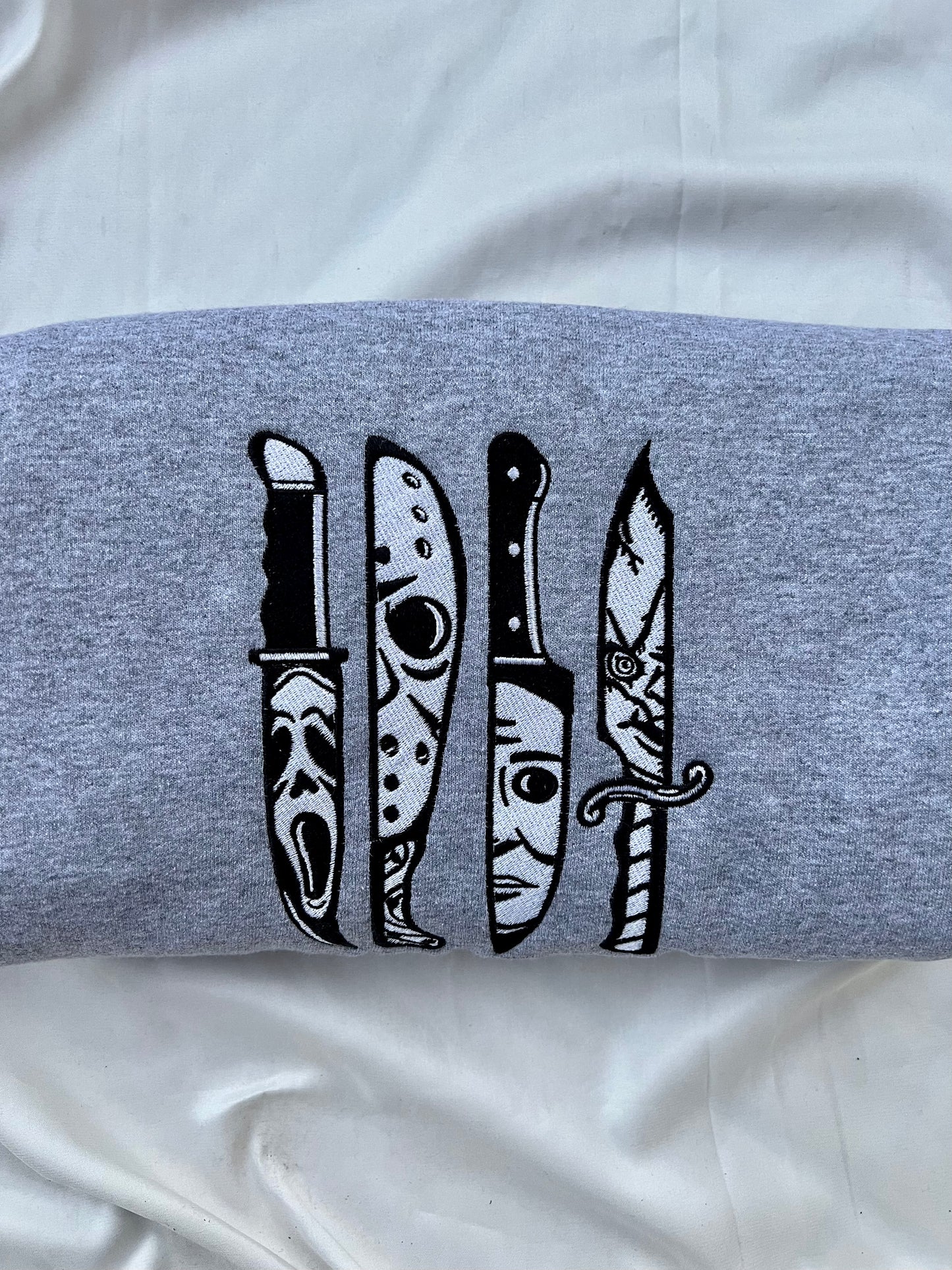 Horror knife embroidered Crew