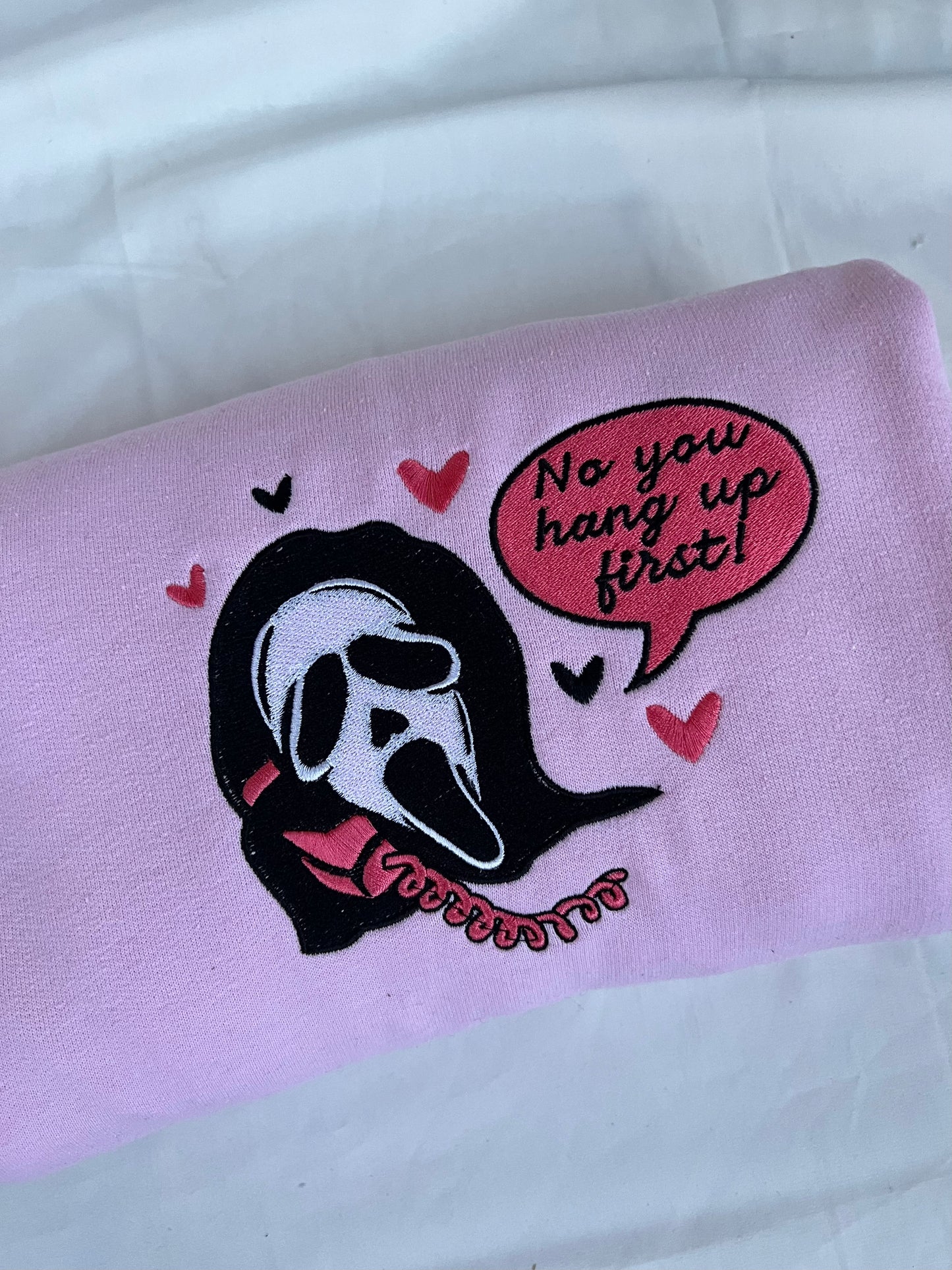 Ghost Face Embroidered Crew