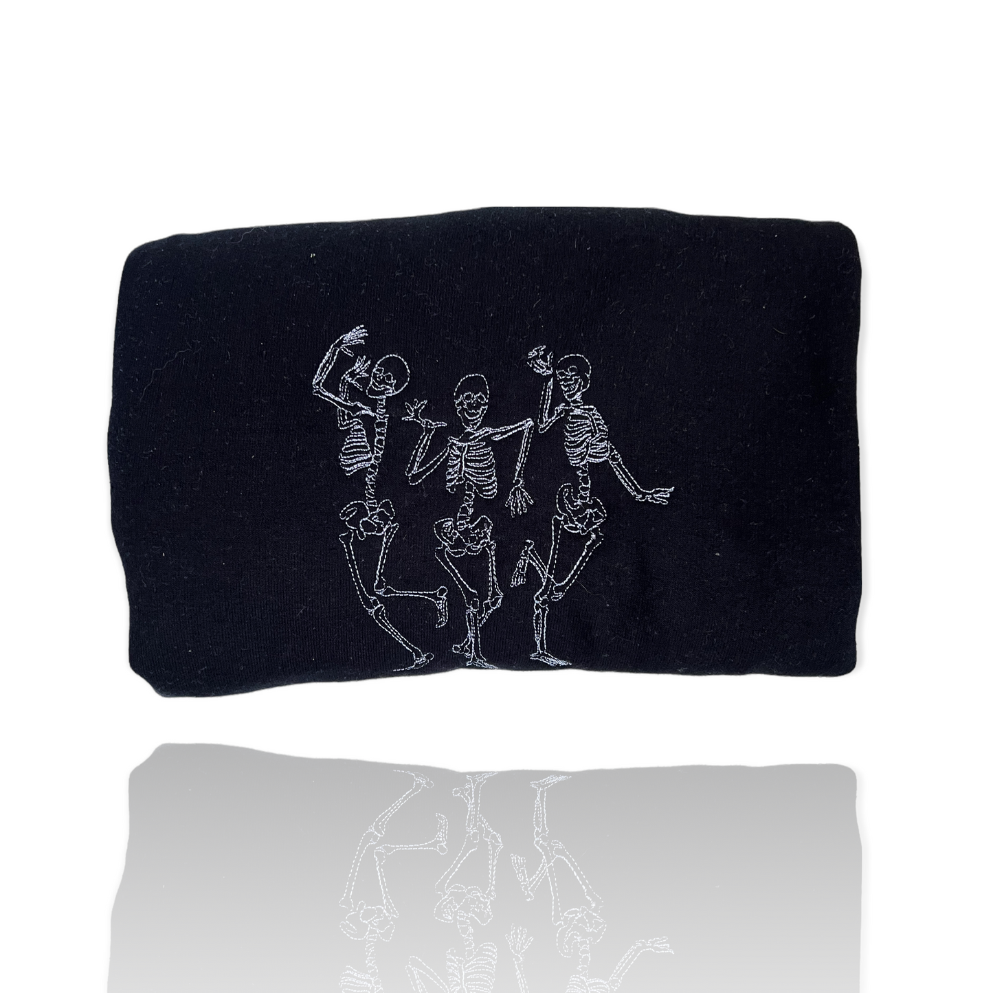 Dancing skeleton embroidered Crew