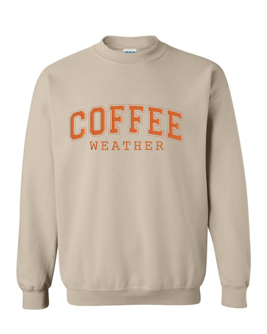 Coffee weather Embroidered Crew