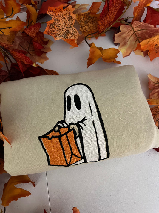 Trick or Treat embroidered Crew