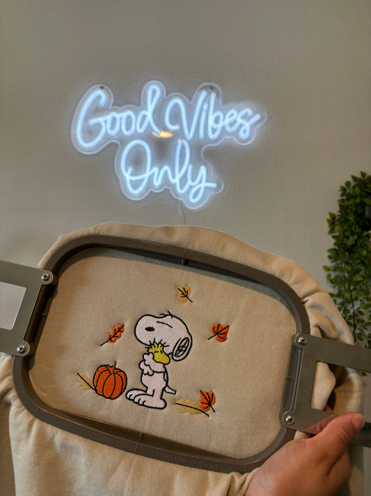 Dog Fall Embroidered Crew