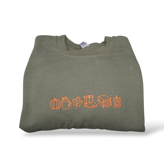 Fall Embroidered Crew