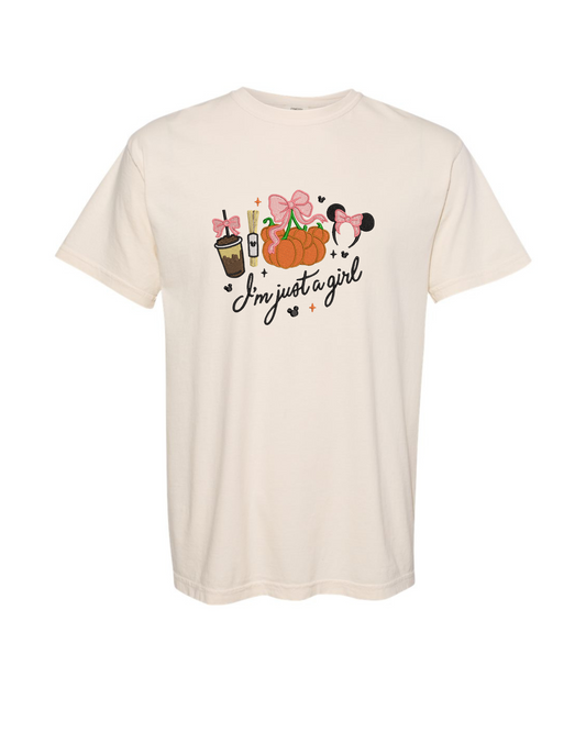 Just a girl Embroidered Tee
