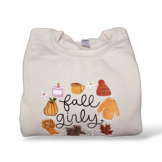 Fall Embroidered Crew